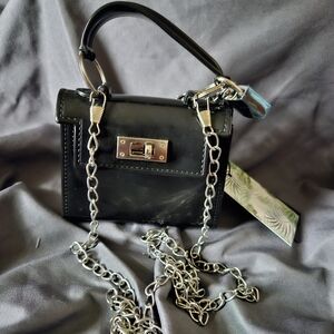 Mini Black Bag By Kendall And Kylie  Featuring Lock And Key